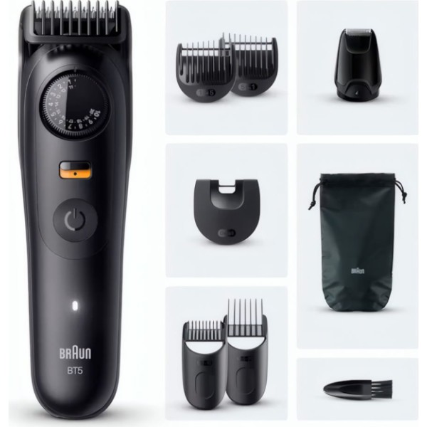 Braun bt5560 / recortadora de barba con 8 accesorios