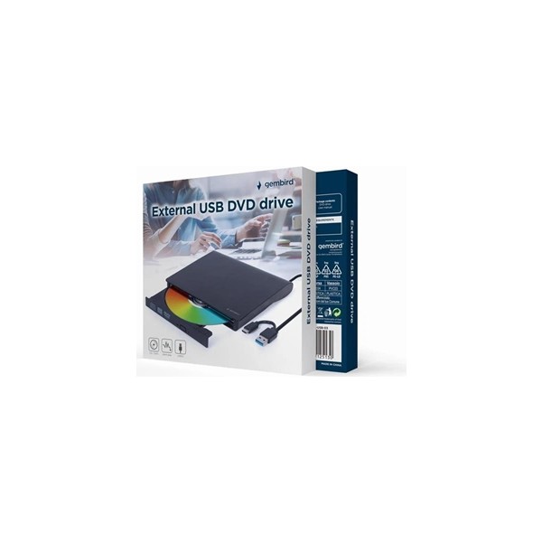 Gembird unidad de dvd usb externa  negro